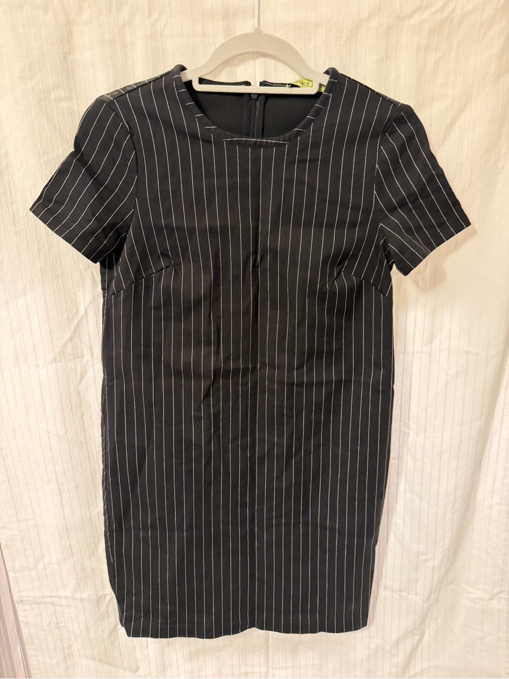 Versace Jeans Collection Black Pinstripe Mini Dress